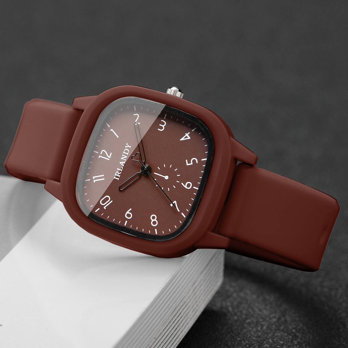 2PCS/Set Fashion Square Arabic - Silicone Band Women incelemesi ve fiyatı