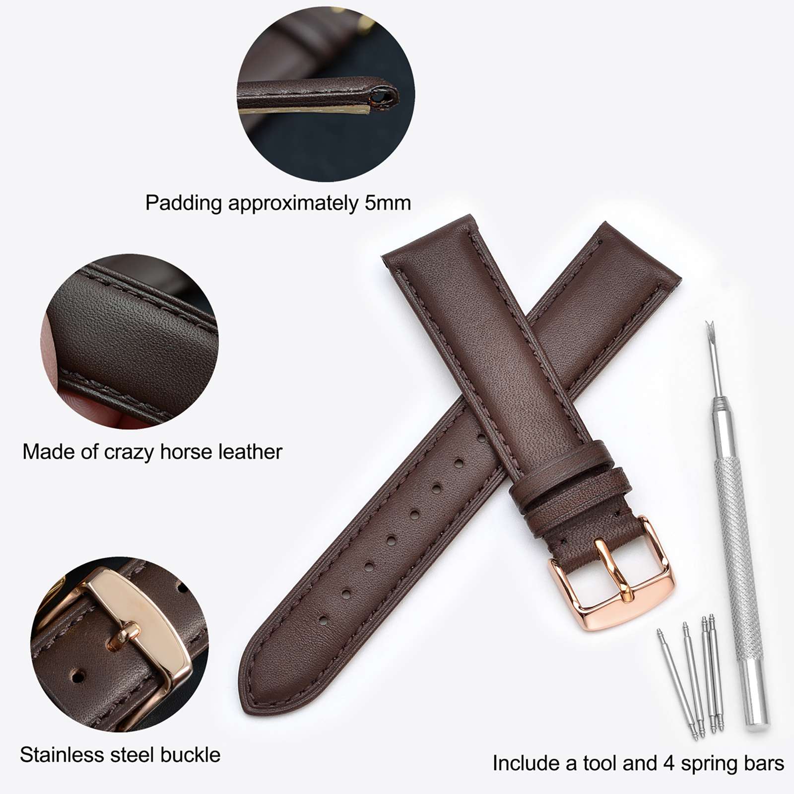 Wocci Vintage Leather Watch St - Leather Strap Quick Release incelemesi ve fiyatı