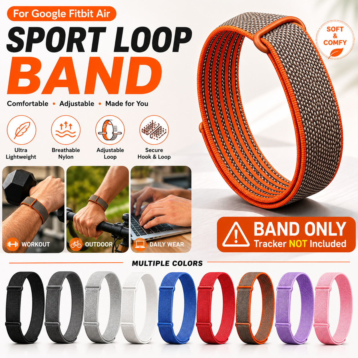 Adjustable Loop Strap for Goog - Sport Loop Velcro incelemesi ve fiyatı
