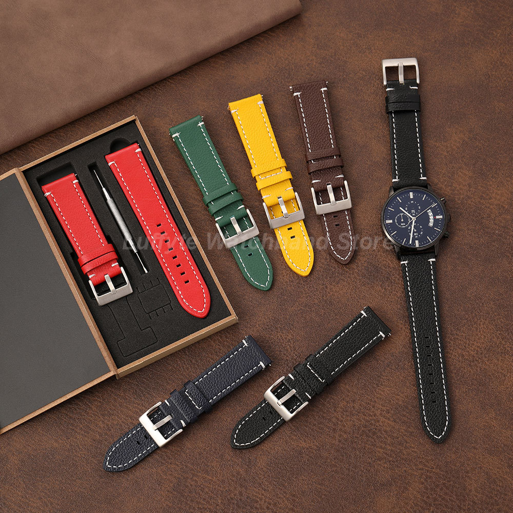 Double Sided Litchi Texture St - Leather Strap Quick Release incelemesi ve fiyatı