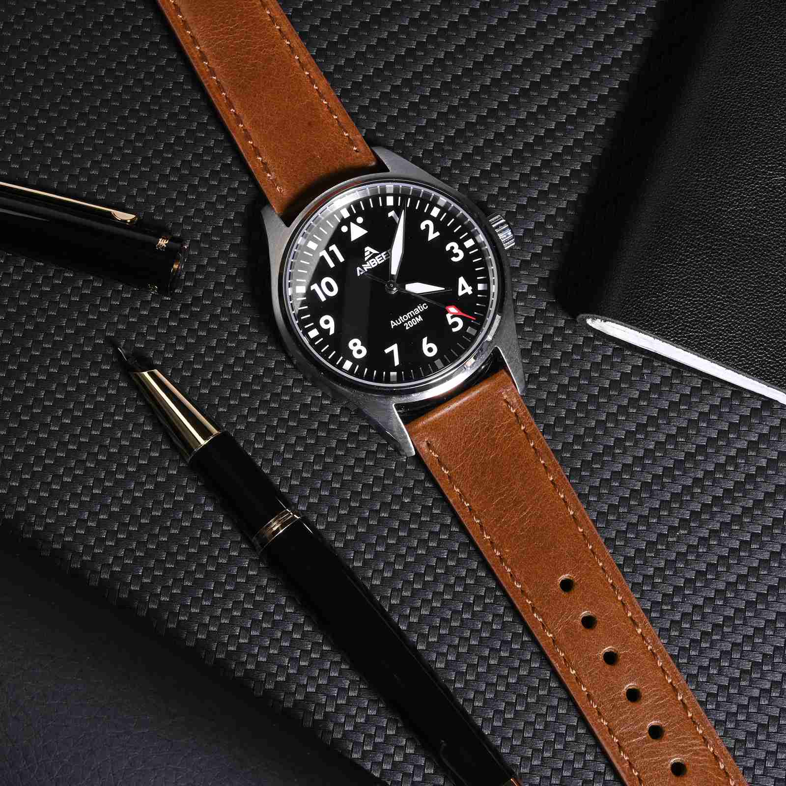ANBEER Classic Leather Watch S - Leather Strap Quick Release incelemesi ve fiyatı