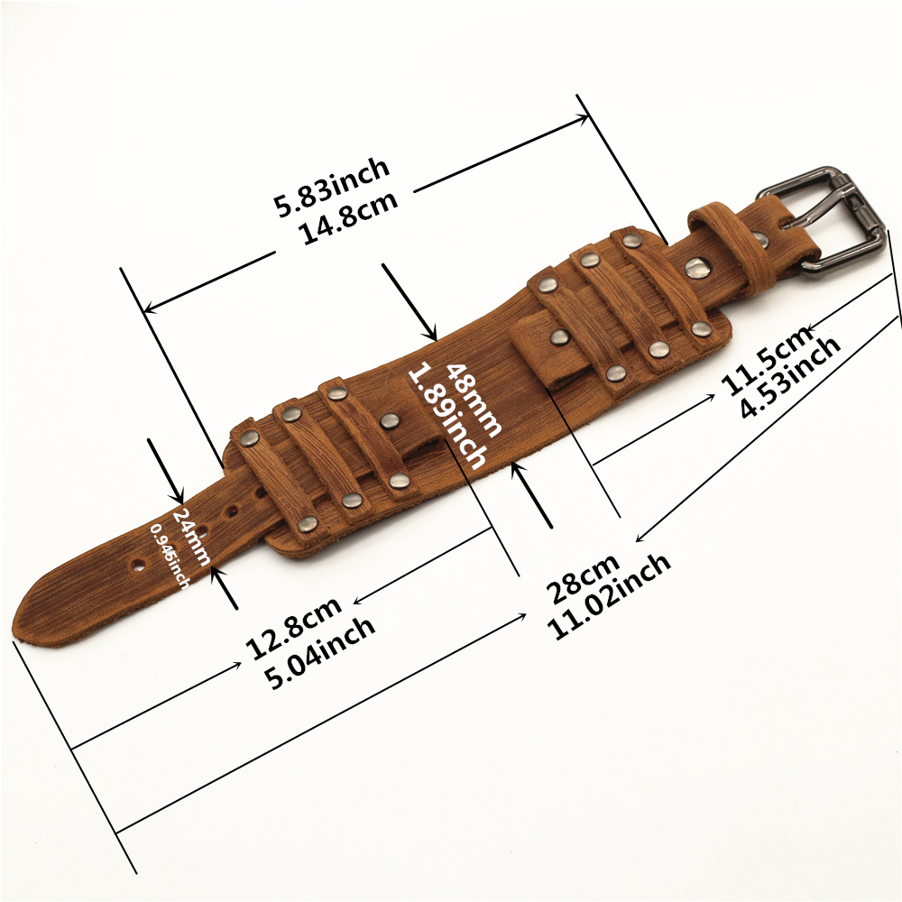 Punk Leather Watch Strap for M - Tropic Strap Vintage incelemesi ve fiyatı